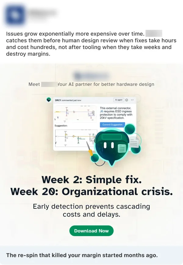 LinkedIn single image ad campaign for B2B SaaS - example 009